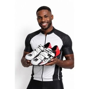 Luck Extreme 3.0 Cycling Shoes Red White Black EU 44 Shimano SPD‎ Cleats 95-02